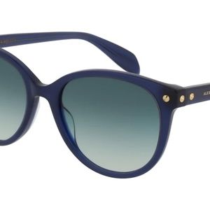 Like New Alexander McQueen AMQ Edge Cat Eye Blue Studded Sunglasses
